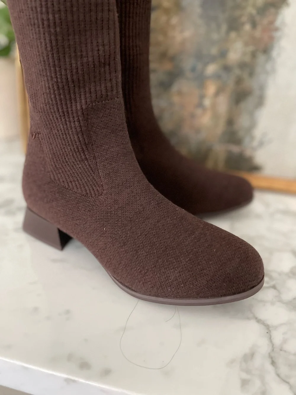VIVAIA Madeline Over The Knee Thigh High Boots Chocolate Brown Wool Size 6.5